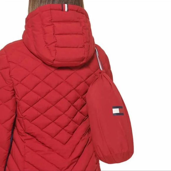 Tommy Hilfiger Ladies' Packable Jacket Red Medium NWT - Picture 9 of 10